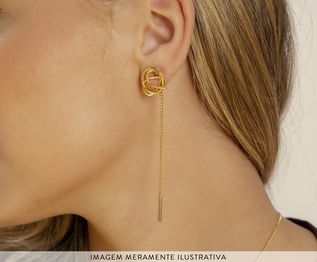 Brinco Aria 2 em 1 - Ouro 18K | Westwing