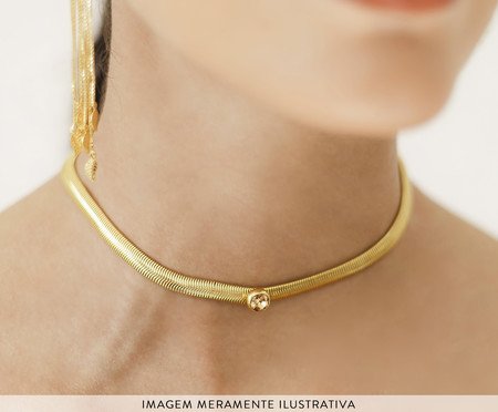 Choker Nature Ouro 18K - Light Col | Westwing