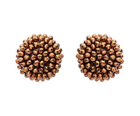Brinco Disco Ouro 18K - Bronze Metalizado | Westwing