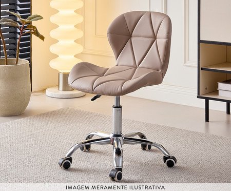 Cadeira Eiffel Office Slim Bege Nude | Westwing