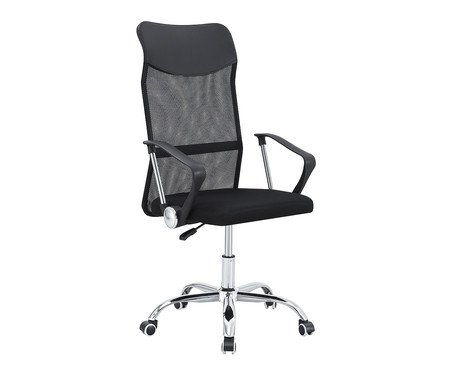 Cadeira Giratoria Office Executive Em Malha Preto | Westwing