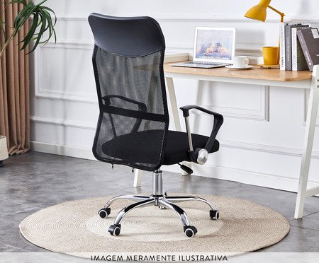 Cadeira Giratoria Office Executive Em Malha Preto | Westwing