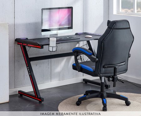 Cadeira Xtreme Gamers Supra Preto e Azul | Westwing