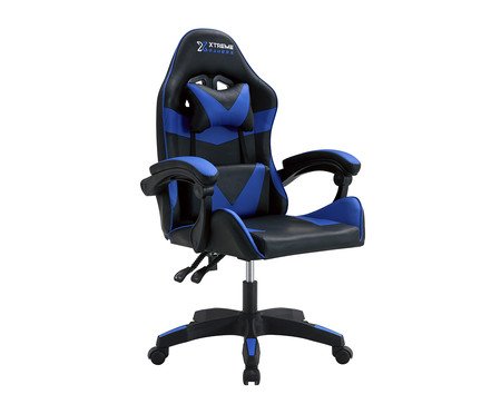 Cadeira Xtreme Gamers Cinesis Preto e Azul | Westwing