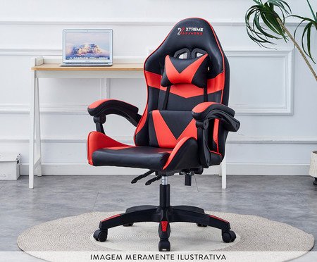 Cadeira Xtreme Gamers Cinesis Preto e Vermelha | Westwing