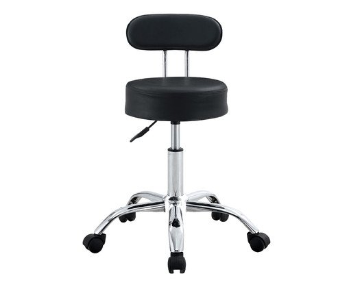 Cadeira Giratoria Mocho Manicure Com Encosto Preto, black | WestwingNow