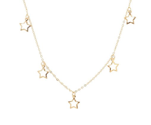 Colar Gold Longo Estrelas Vazadas, Dourado | WestwingNow