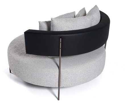 Chaise Solari Preto e Cinza Claro | Westwing