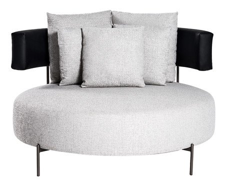 Chaise Solari Preto e Cinza Claro | Westwing