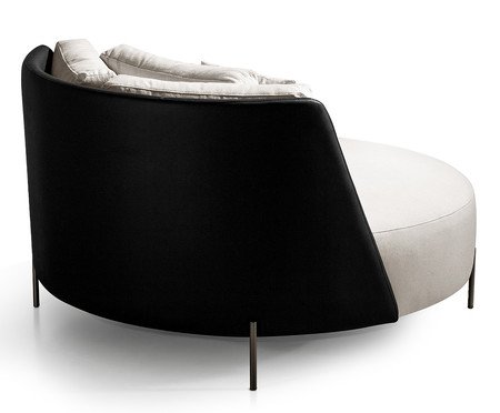 Chaise Space Preto e Bege Claro | Westwing