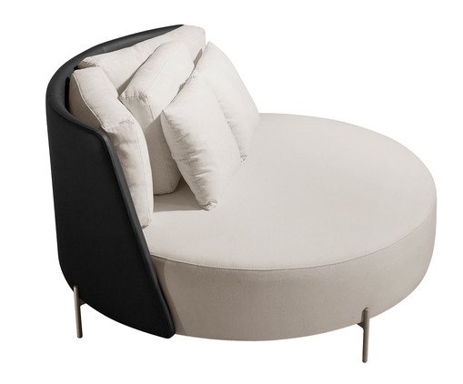 Chaise Space Preto e Bege Claro, beige | WestwingNow