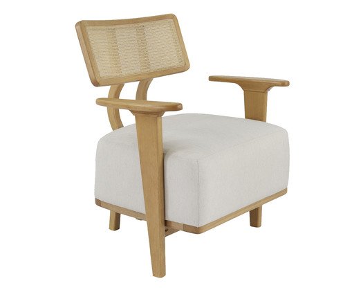 Poltrona Encosto Trama Atins - Amêndoa, wood pattern | WestwingNow