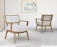 Poltrona Encosto Estofado Conde - Amêndoa, wood pattern | WestwingNow