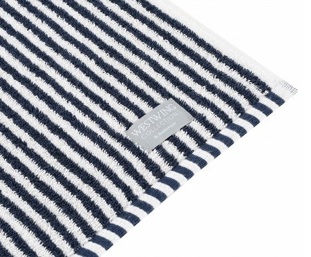 Toalha de Rosto Linea Azul Marinho | Westwing