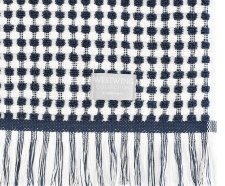Toalha de Banho com Franja Loom Azul Marinho | Westwing