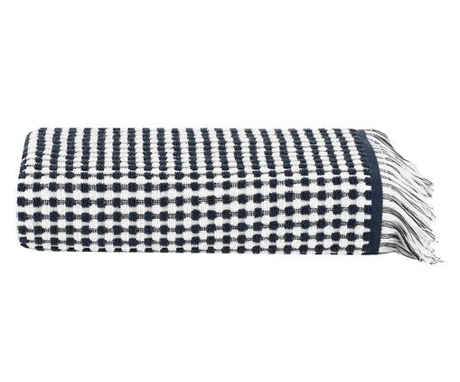 Toalha de Banho com Franja Loom Azul Marinho, blue | WestwingNow