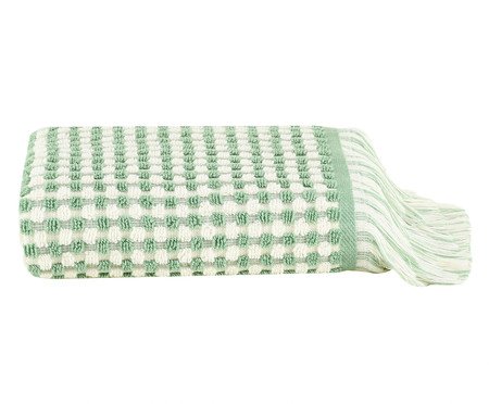 Toalha de Rosto com Franja Loom Verde Menta | Westwing