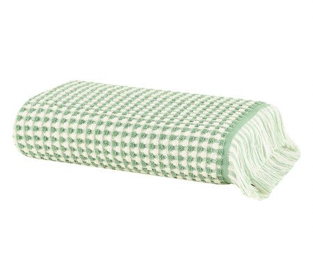 Toalha de Banho com Franja Loom Verde Menta | Westwing