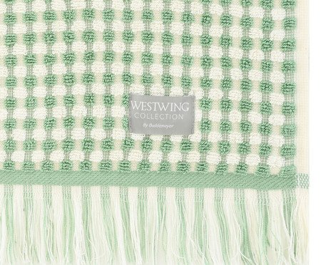 Toalha de Banho com Franja Loom Verde Menta | Westwing