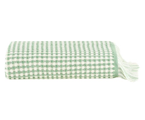 Toalha de Banho com Franja Loom Verde Menta, green | WestwingNow