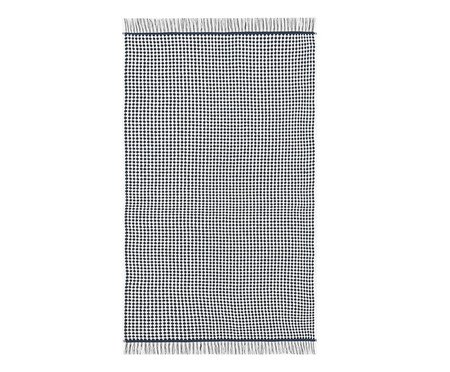 Toalha de Rosto com Franja Loom Azul Marinho | Westwing