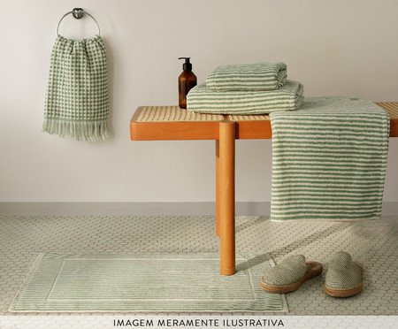 Toalha de Rosto Linea Verde Menta | Westwing