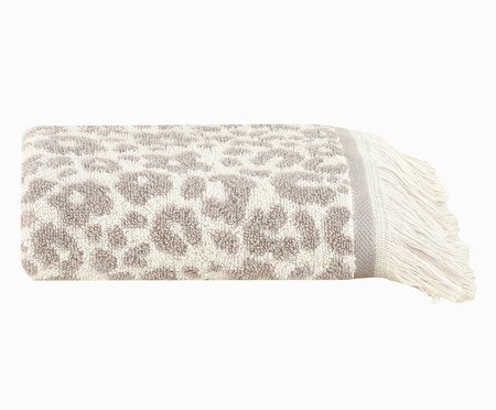 Toalha de Rosto com Franja Oncinha Cinza | Westwing