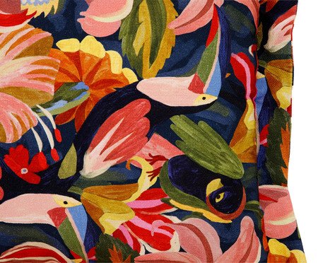Capa de Almofada Dupla Face Floral e Listras | Westwing