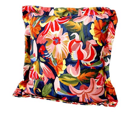 Capa de Almofada Dupla Face Floral e Listras | Westwing