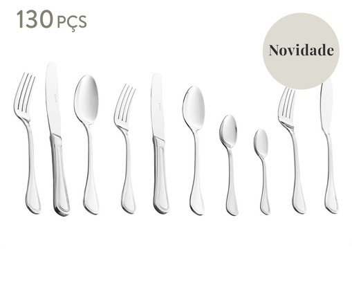 Faqueiro de Aço Inox Avalon, silver or metallic | WestwingNow