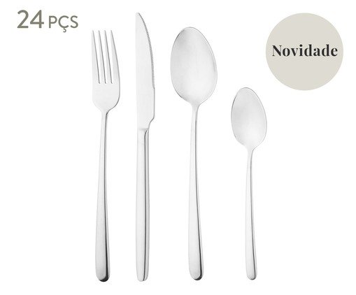 Faqueiro de Aço Inox Viena, silver or metallic | WestwingNow