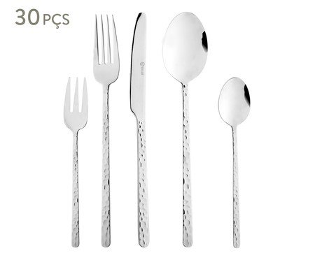 Faqueiro de Aço Inox Veneza - 30Pçs | Westwing