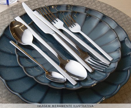 Faqueiro de Aço Inox Firenze - 20Pçs | Westwing