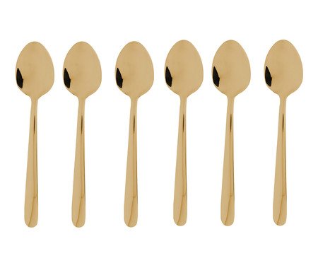 Jogo de Colheres para Café Viena Dourada | Westwing