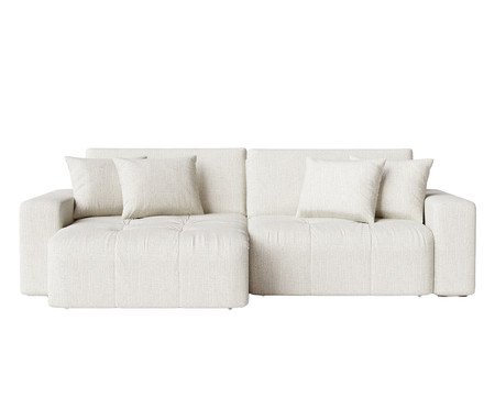 Sofá com Braço 2 Módulos Duomo Bege