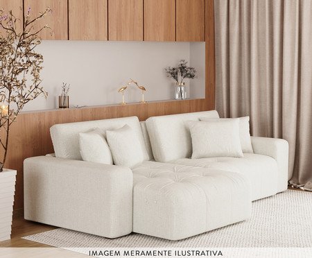 Sofá com Braço 2 Módulos Duomo Bege | Westwing