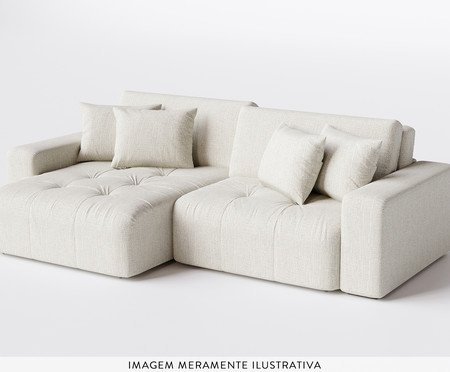 Sofá com Braço 2 Módulos Duomo Bege | Westwing