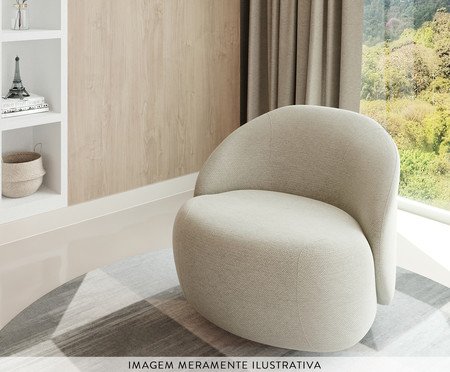 Poltrona Giratória Zoe Cinza | Westwing