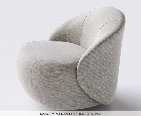 Poltrona Giratória Zoe Cinza | Westwing