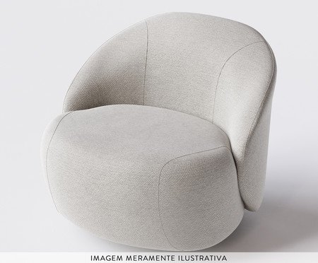 Poltrona Giratória Zoe Cinza | Westwing