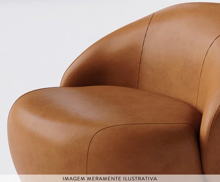 Poltrona Giratória Zoe Marrom | Westwing