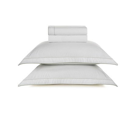 Jogo de Lençol Bali Branco Menta Branco e Menta