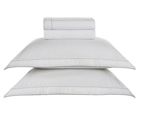 Jogo de Lençol Bali Branco Menta Branco e Menta