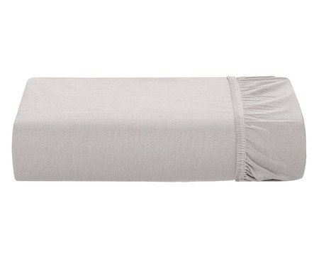 Lençol com Elástico Bossa Prata Prata | Westwing