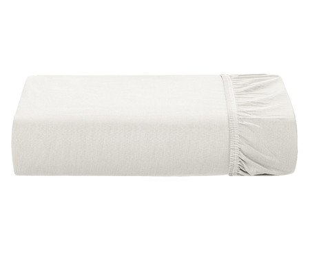 Lençol com Elástico Bossa Branco Branco