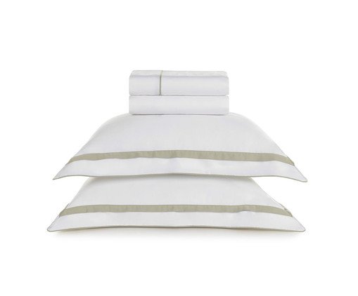 Jogo de Lençol Lara Bc Areia Branco e Areia, white | WestwingNow