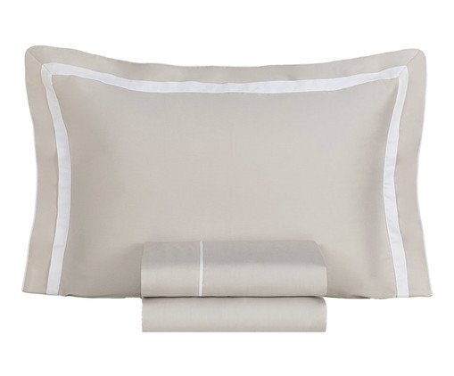 Jogo de Lençol Lara Pt Bc Prata e Branco, white | WestwingNow
