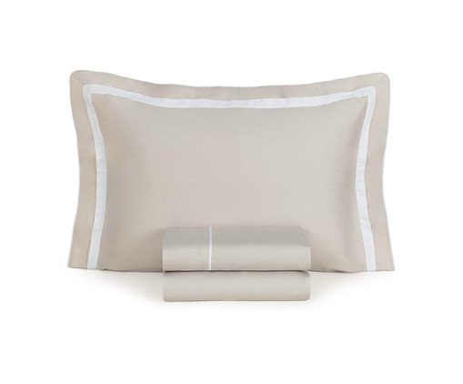 Jogo de Lençol Lara Prata e Branco, white | WestwingNow