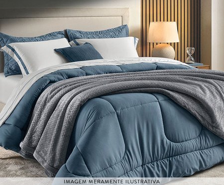 Jogo de Lençol Lara Bc Indigo Branco e Azul | Westwing