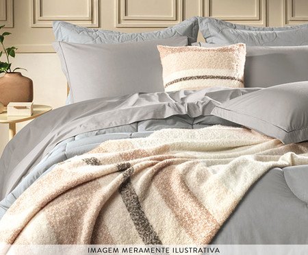 Jogo de Lençol Deliz Ti Cinza Titânio e Cinza | Westwing